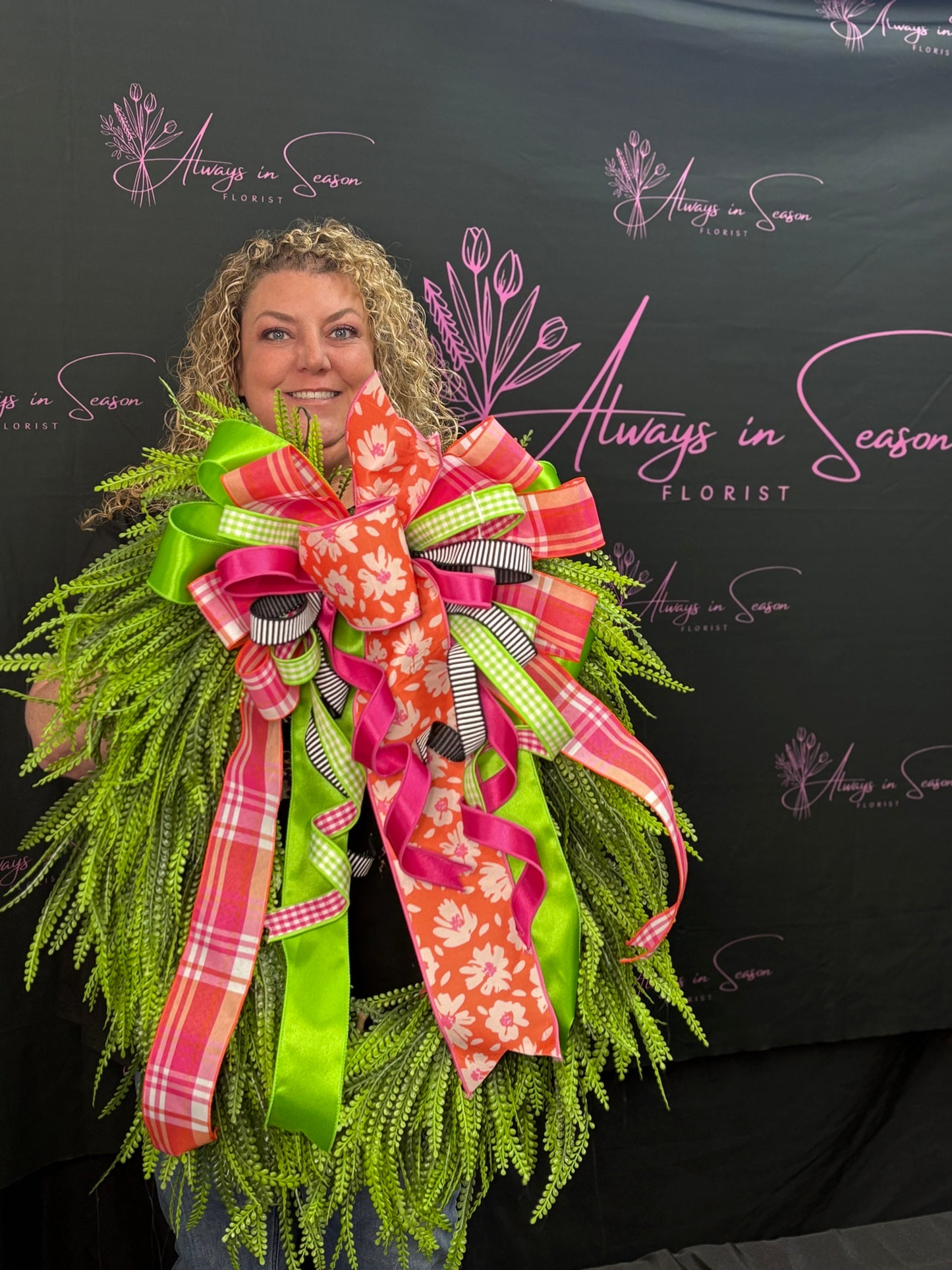 Small Tutti Frutti Beadgrass wreath