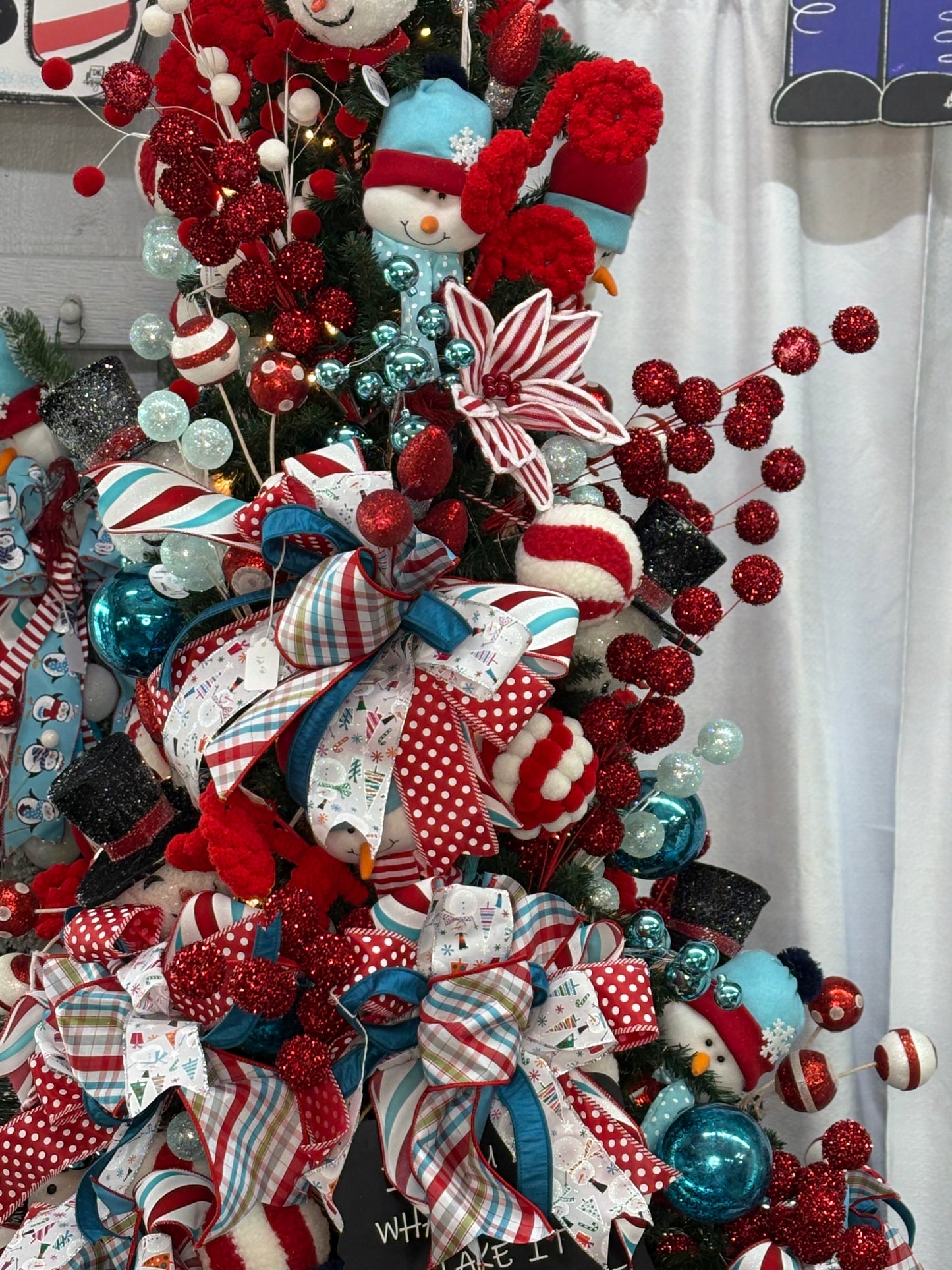 Snowman Christmas tree bow box