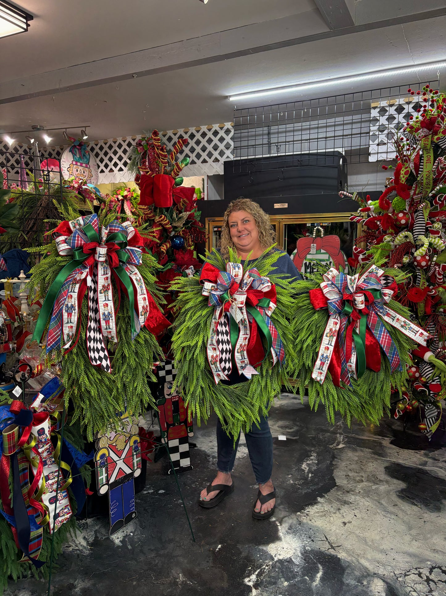 Small Traditional Nutcracker Beadgrass Wreath
