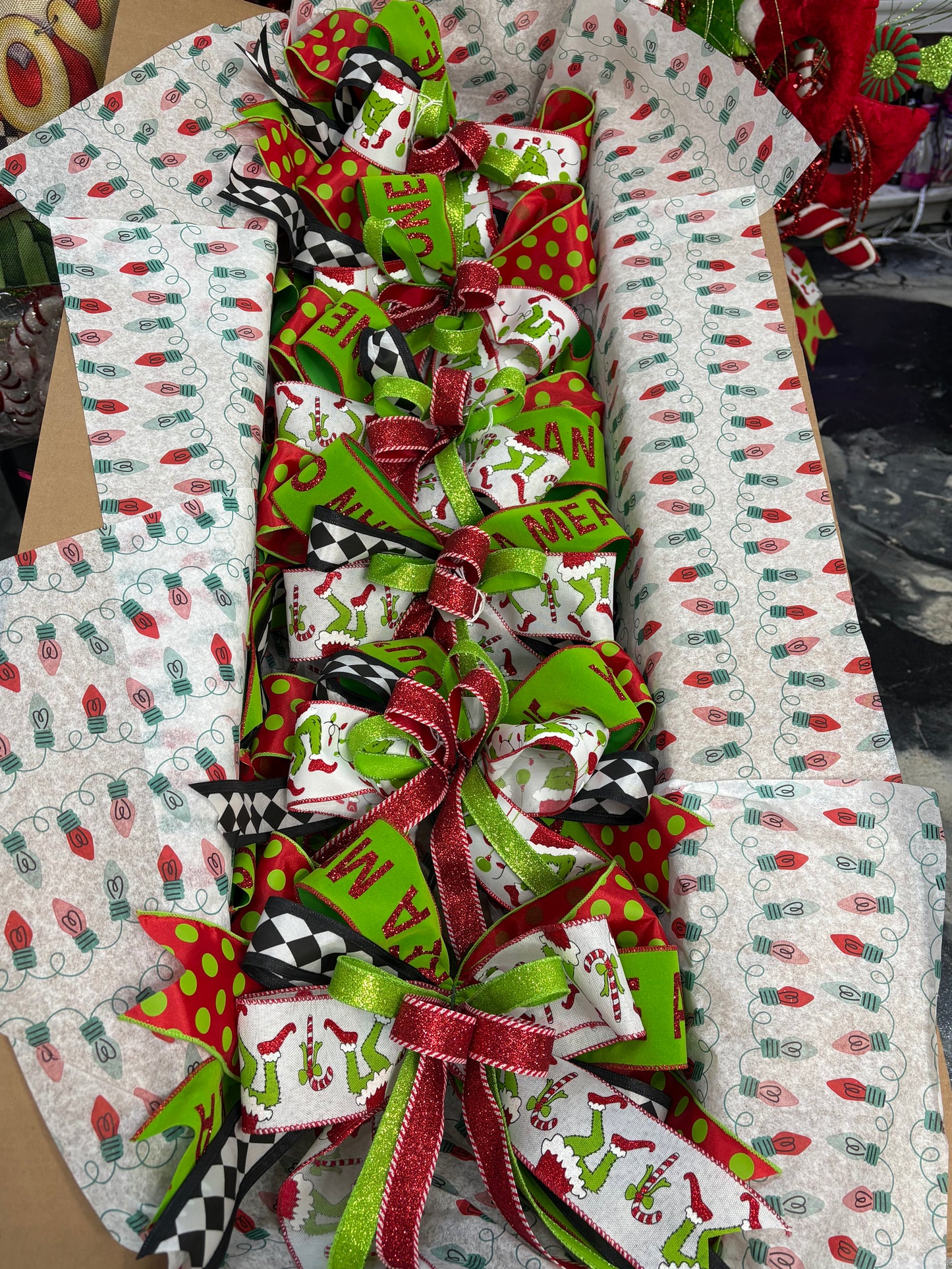 The Mean One Christmas Tree Bow Box