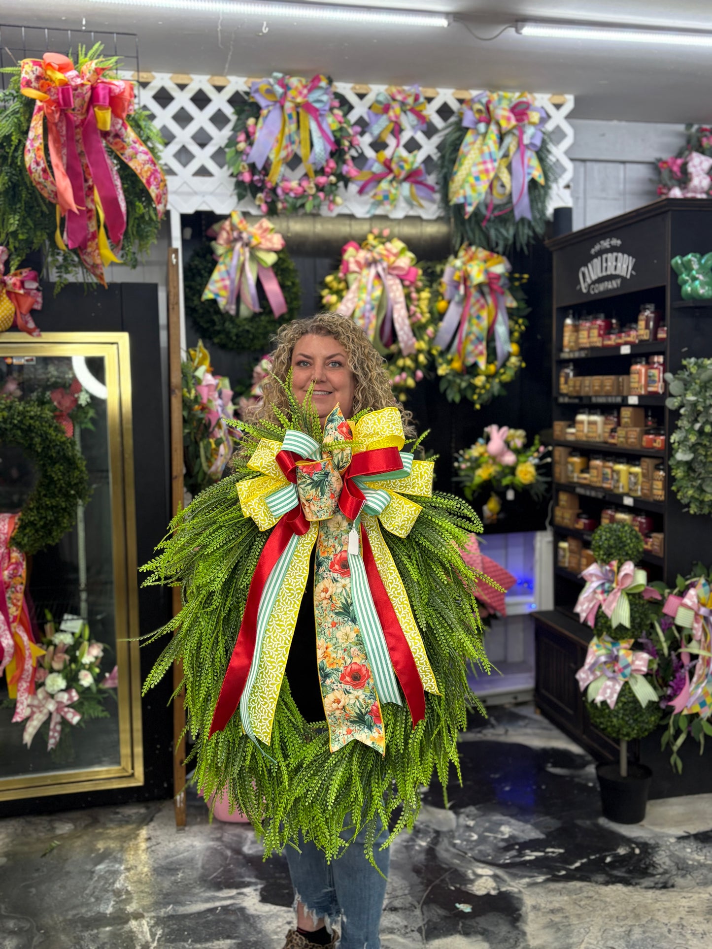 Small Beadgrass spring blooms Wreath