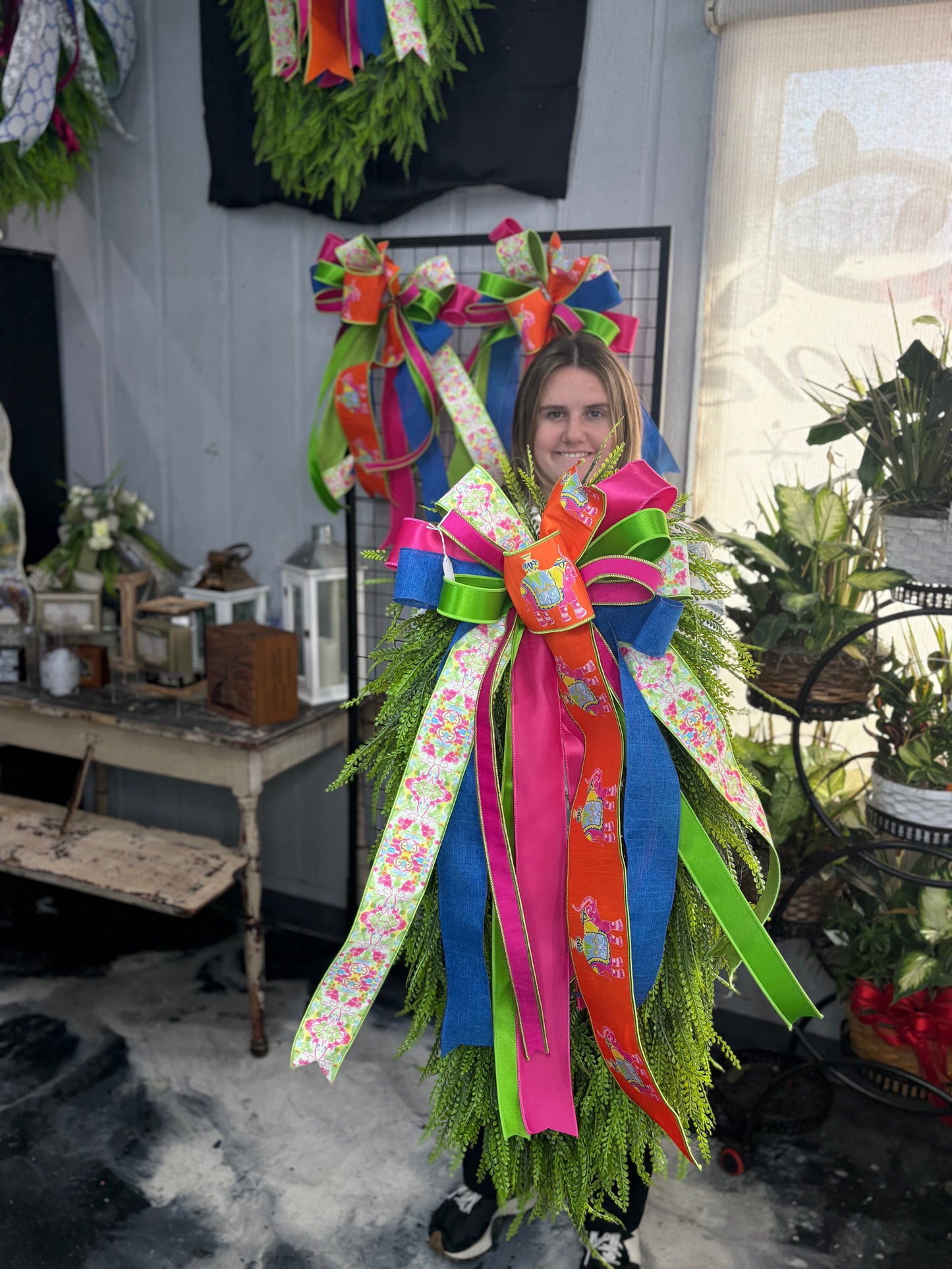 Large Spring fun Beadgrass wreath
