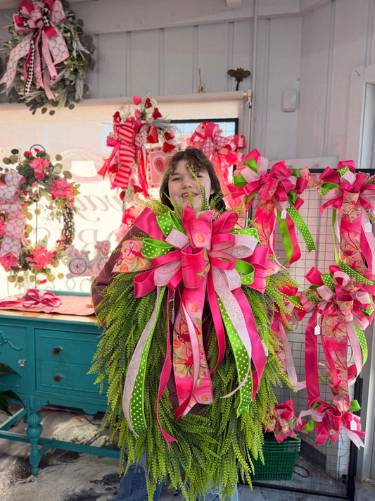 Large Spring Fling Beadgrass wreath