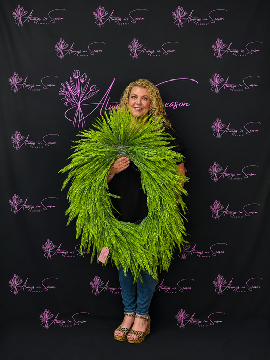 Large Green Beadgrass Wreath