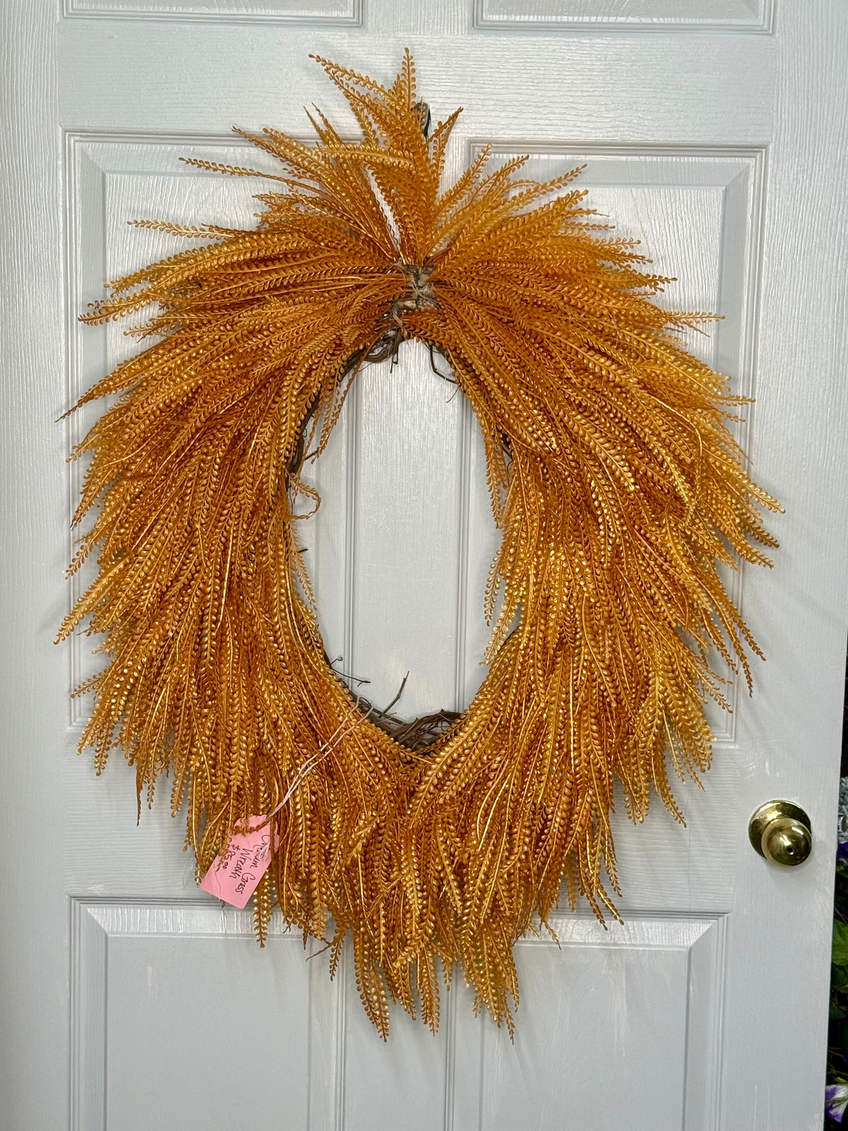 Medium Kettle Corn Beadgrass Wreath