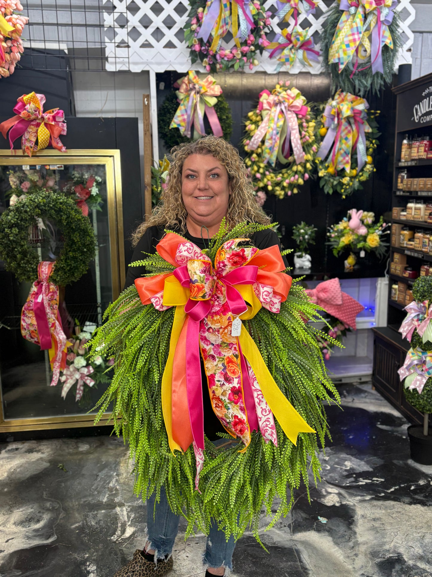 Small Beadgrass Floral Blossom Wreath