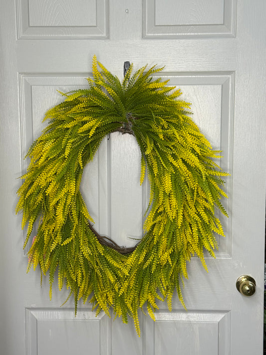 Medium Yellow Beadgrass Wreath