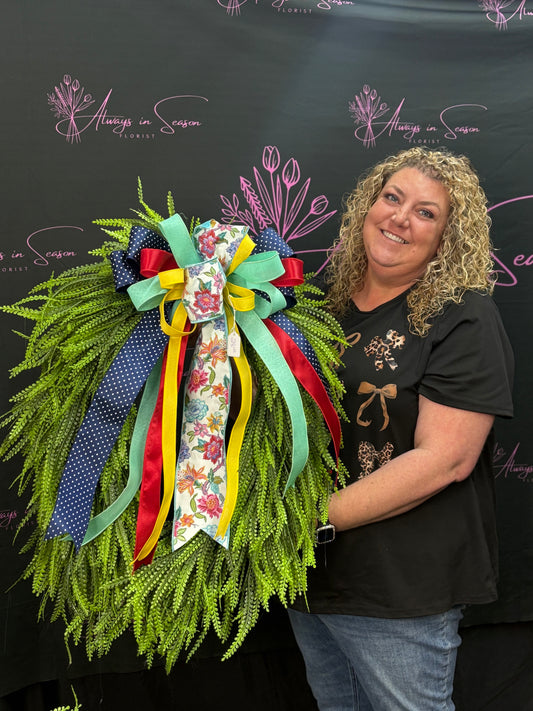 Small Magnolia Manor Beadgrass Wreath
