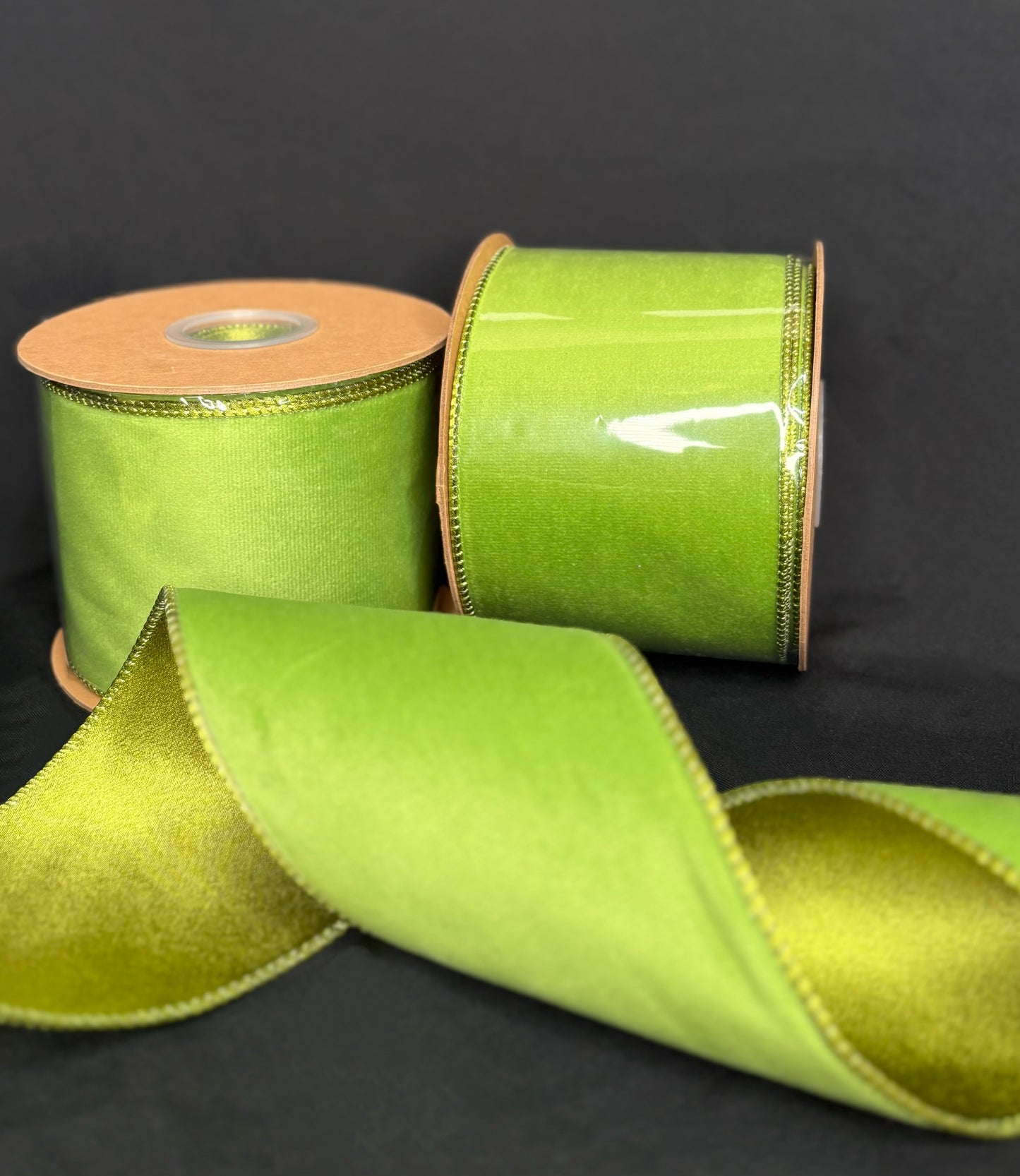 4” Luxe Lime Holiday Ribbon
