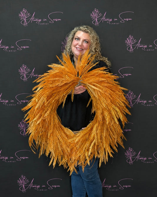 Small Kettle Corn Beadgrass Wreath