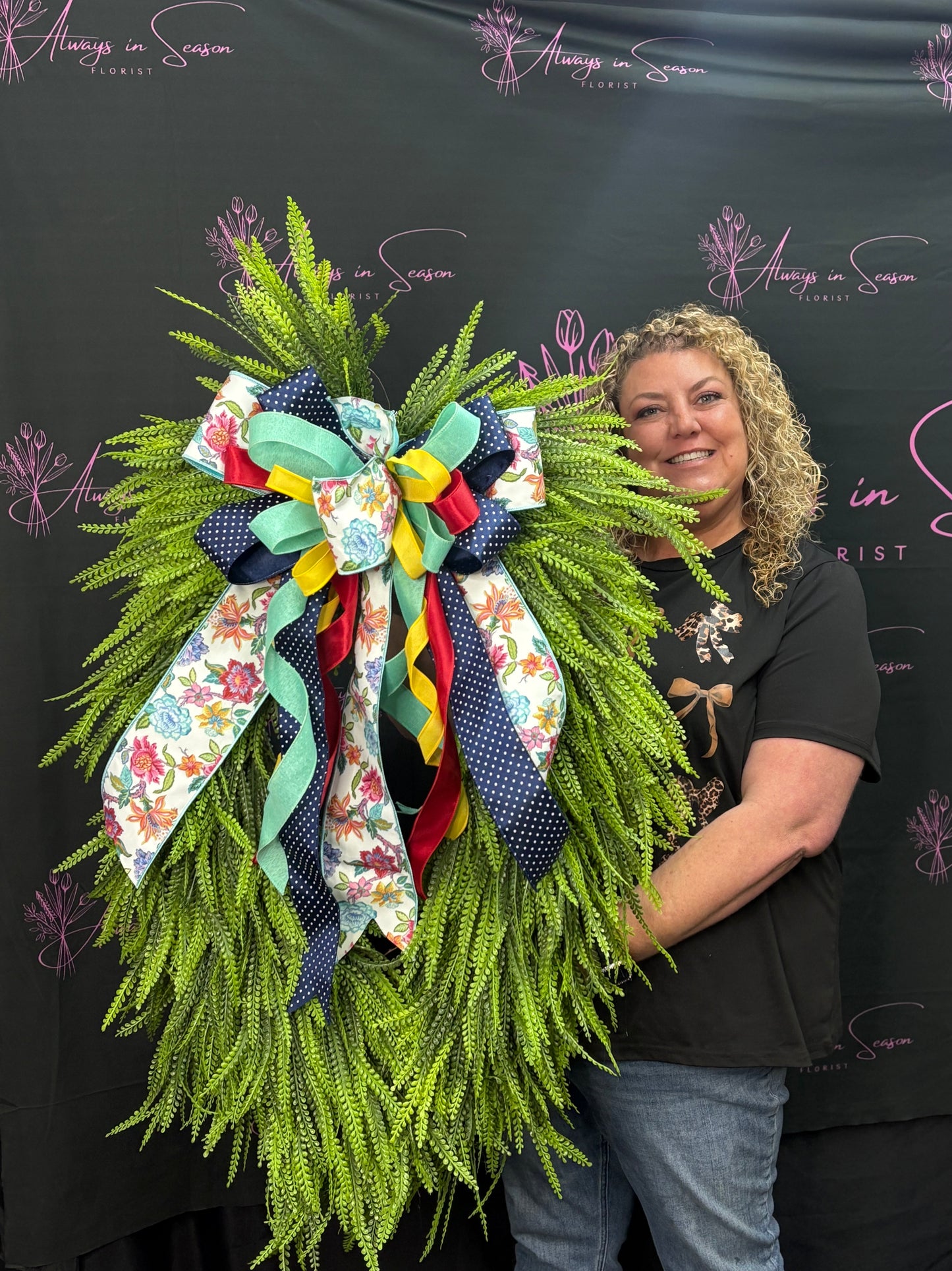 Large Magnolia Manor Beadgrass Wreath