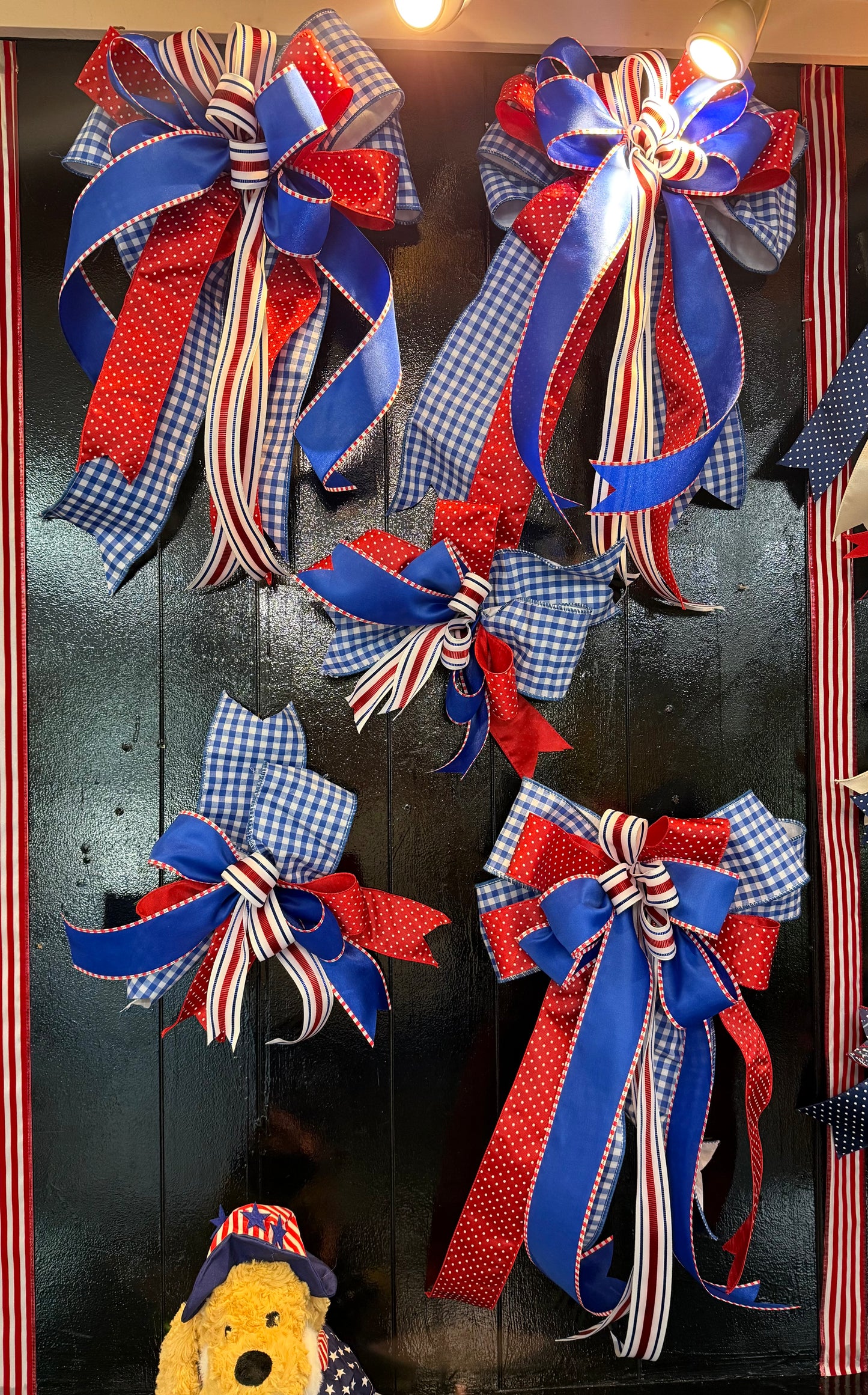 Large Country Fourth Patriotic Bows