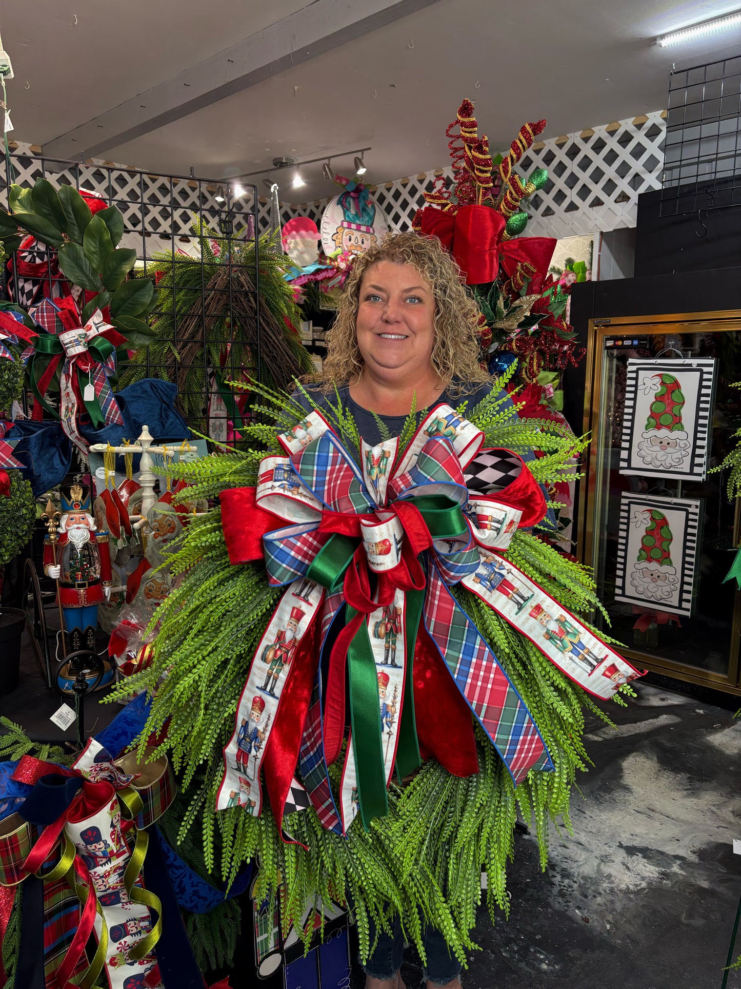 Small Traditional Nutcracker Beadgrass Wreath