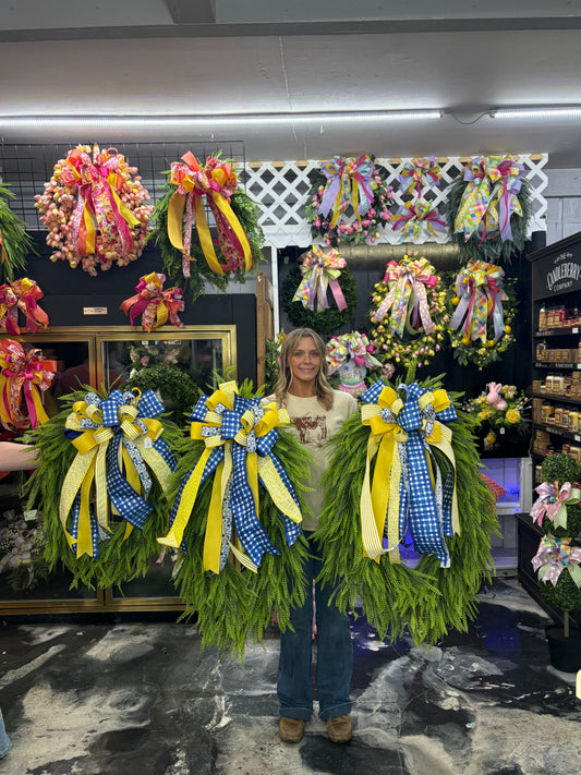 Large Beadgrass Sunshine Skies Wreath