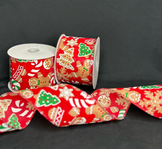 2” Gingerbread Wishes Ribbon