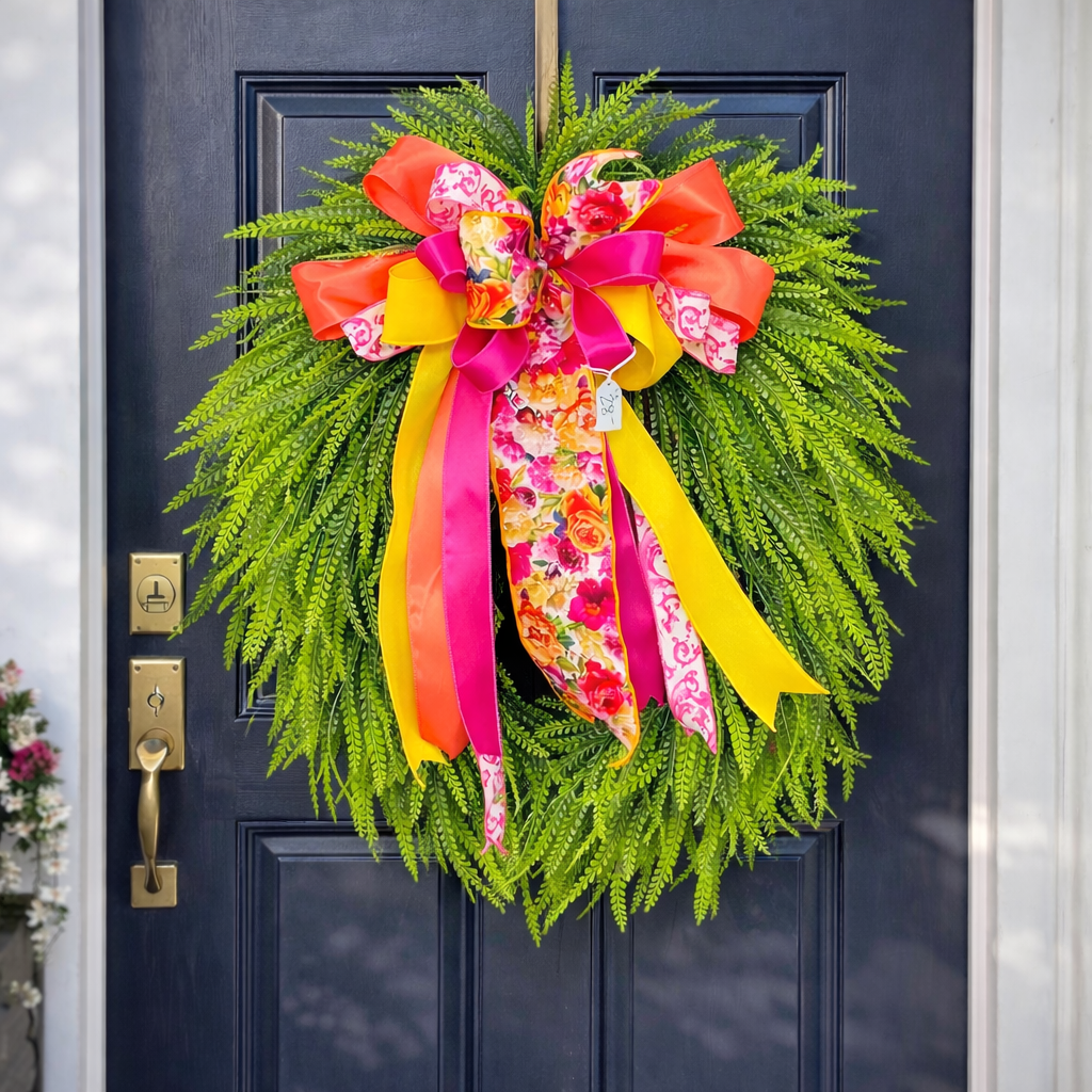 Small Beadgrass Floral Blossom Wreath