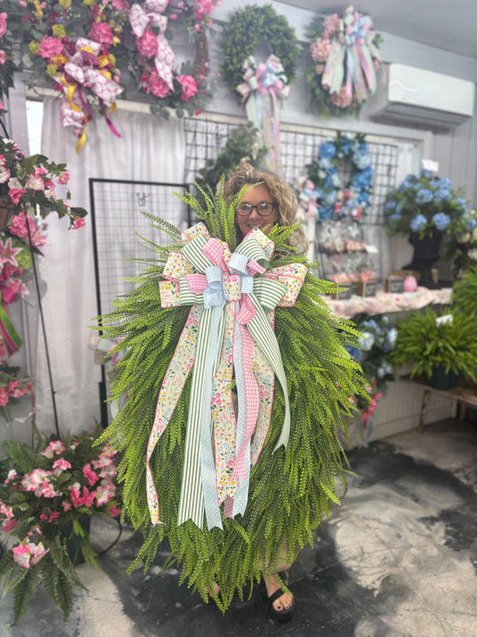 Large Cottage Core Beadgrass Wreath