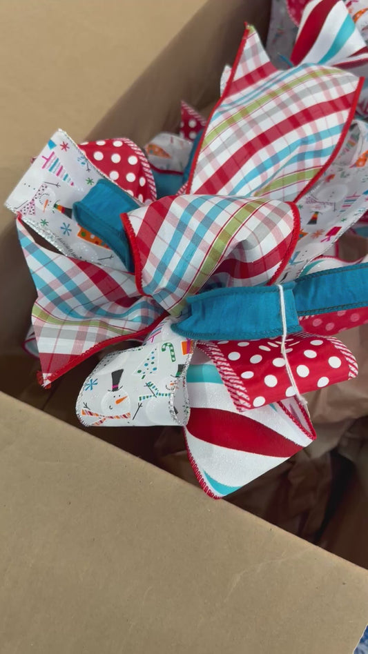 Snowman Christmas tree bow box